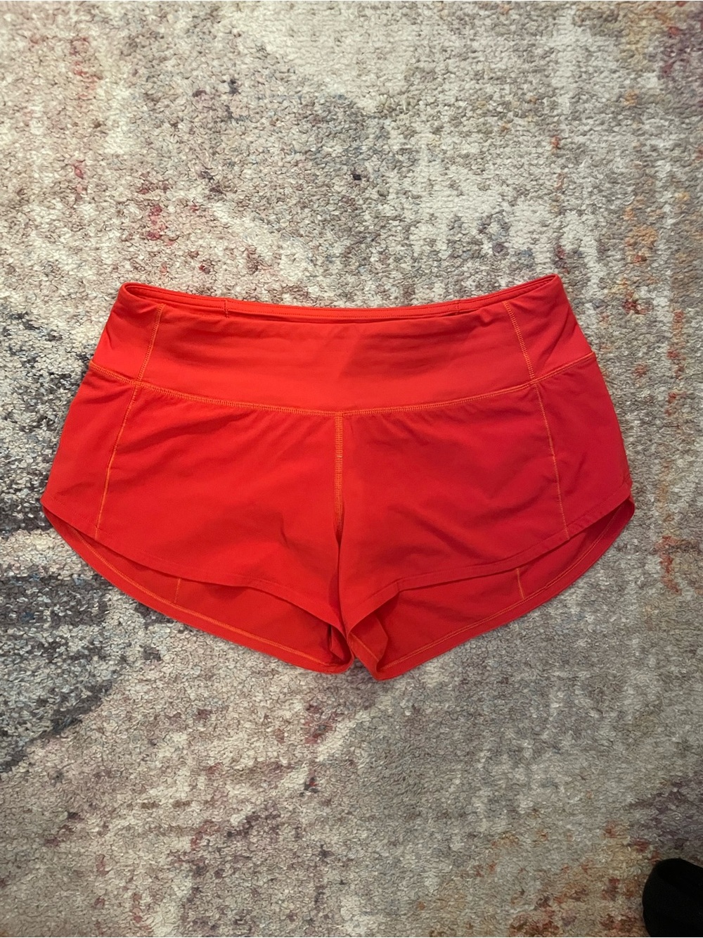 lululemon athletica Red Layered Run Shorts